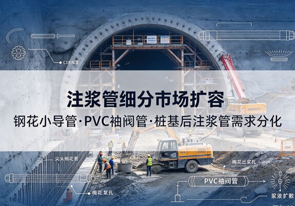 迎泽注浆管细分市场扩容，隧道钢花小导管、PVC 袖阀管、桩基后注浆管需求分化